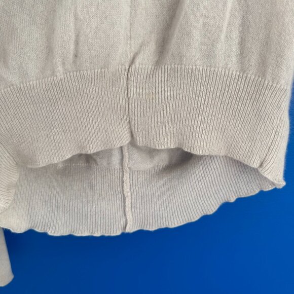 Theory Womens Soft Gray Cashmere Minimalist Dolman Sleeve U-Neck Sweater S/P - Picture 7 of 9